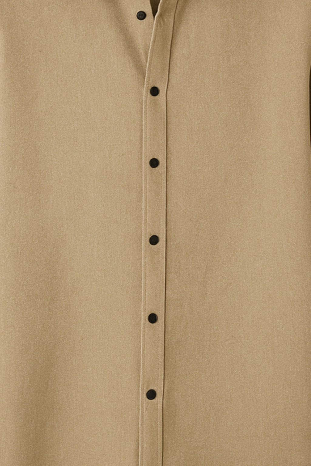 Men Spring And Summer Solid Color Loose Casual Long-Sleeved Shirt Apricot Color