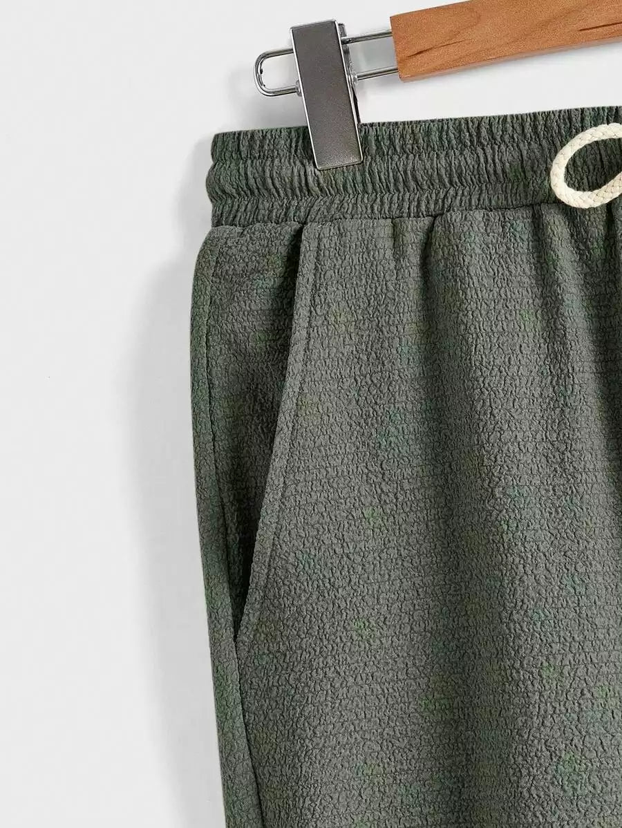 Solid Gray Color Mens Full Set Trouser and Shirt Half Sleeves - XPCRDF