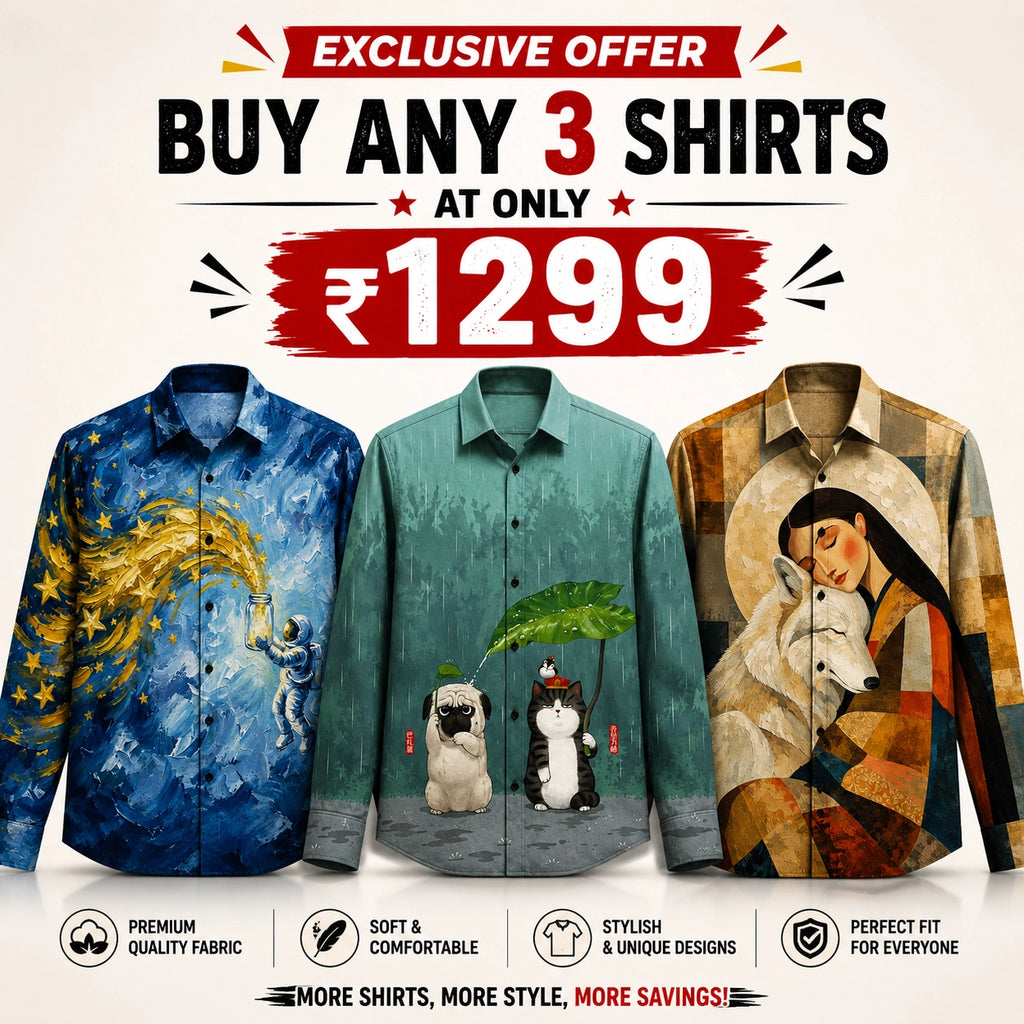 Combo of 3 Premium Printed Shirts