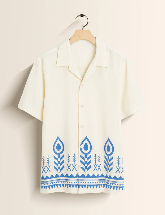 White Printed GenZ Vibe Premium Fancy Shirt – Trendy, Aesthetic & Street-Style Ready - XPST