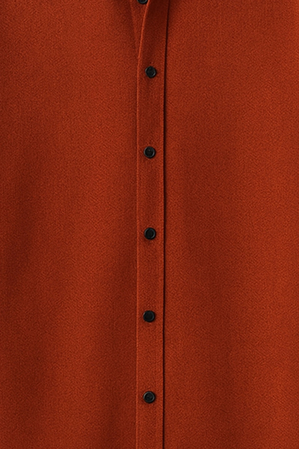 Men Spring And Summer Solid Color Loose Casual Long-Sleeved Shirt Orange Color